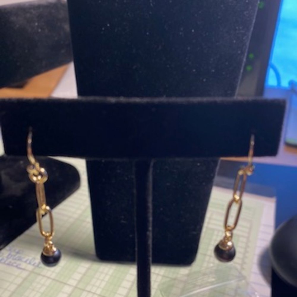 Vantel Freshwater Link Earrings--NEW